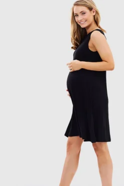 Adele Maternity Dress - Black