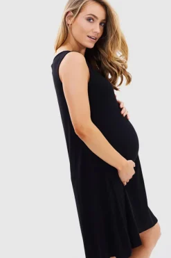 Adele Maternity Dress - Black