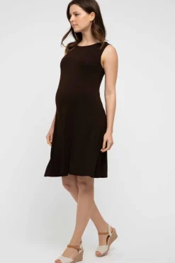 Adele Maternity Dress - Chocolate