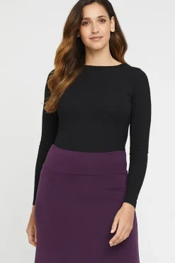 Amy Boatneck Top - Black