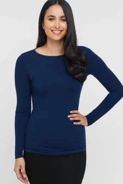 Amy Boatneck Top - Navy
