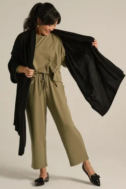 Bamboo & Recycled Cashmere Wool Travel Wrap - Black
