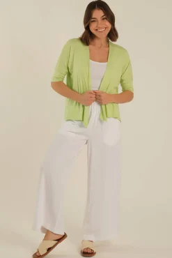 Bamboo Drape Cardi - Lettuce