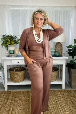 Bamboo Drape Cardi - Mousse