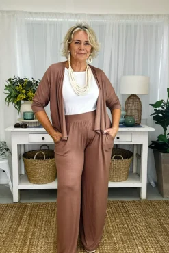 Bamboo Drape Cardi - Mousse