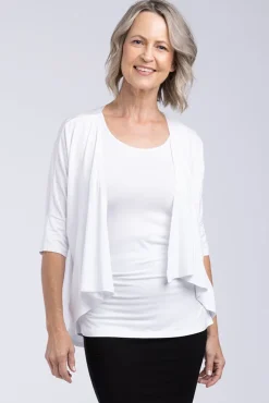 Bamboo Drape Cardi - White