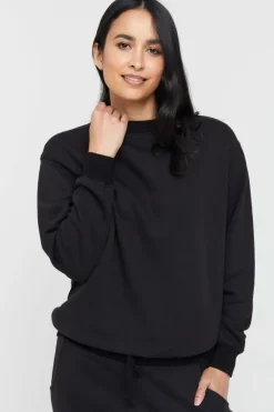 Bamboo Essential Fleece Top - Black