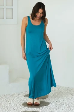 Bamboo Maxi Dress - Teal