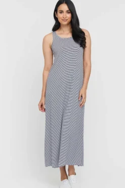 Bamboo Maxi Dress - Thin Stripe