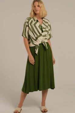 Bamboo Midi Skirt - Garden