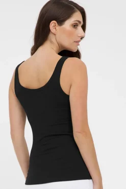 Bamboo Scoop Singlet - Black