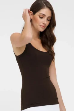 Bamboo Scoop Singlet - Chocolate