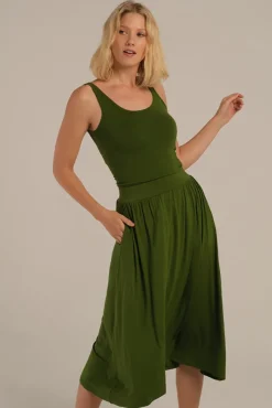 Bamboo Scoop Singlet - Garden