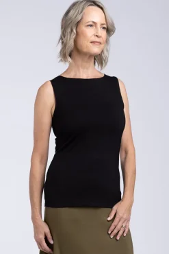 Bamboo Shell Top - Black