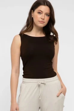 Bamboo Shell Top - Chocolate