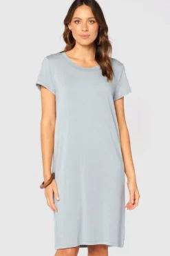 Bamboo T-Shirt Dress - Blue Haze