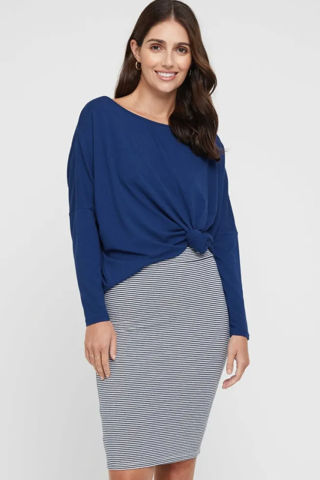 Bamboo Tube Skirt - Thin Stripe