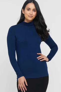 Bamboo Turtle Neck - Navy
