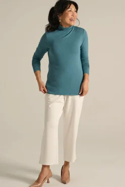 Bamboo Turtle Neck - Ocean