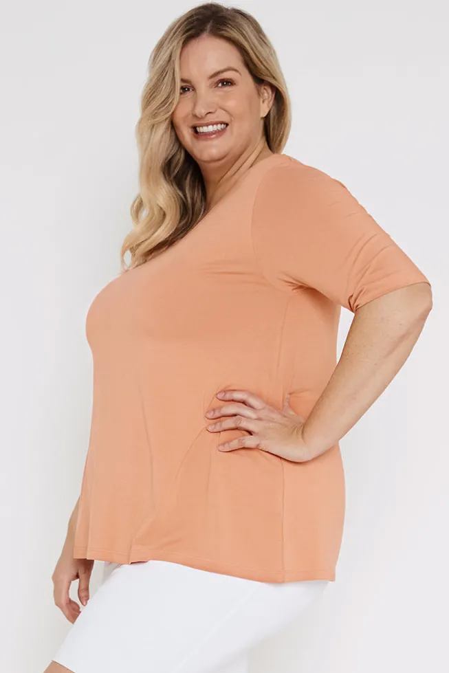 Carter Tunic Top - Apricot