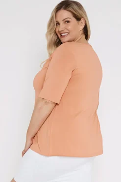Carter Tunic Top - Apricot