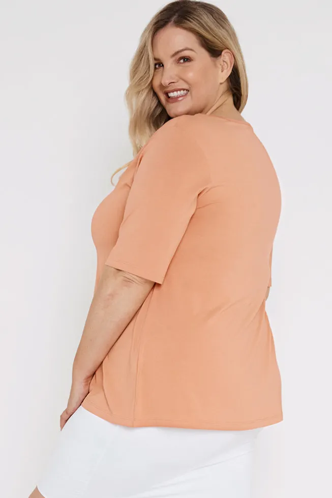 Carter Tunic Top - Apricot