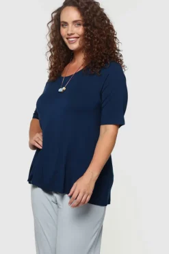 Carter Tunic Top - Navy