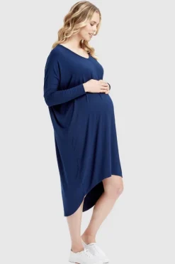 Catherine Maternity Dress - Navy