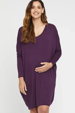 Catherine Maternity Dress - Plum