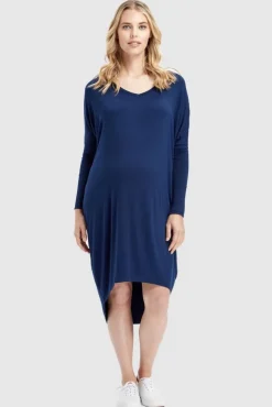 Catherine Maternity Dress - Navy