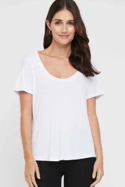 Classic Scoop Neck - White