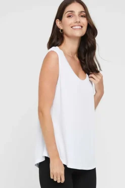Classic Scoop Tank - White
