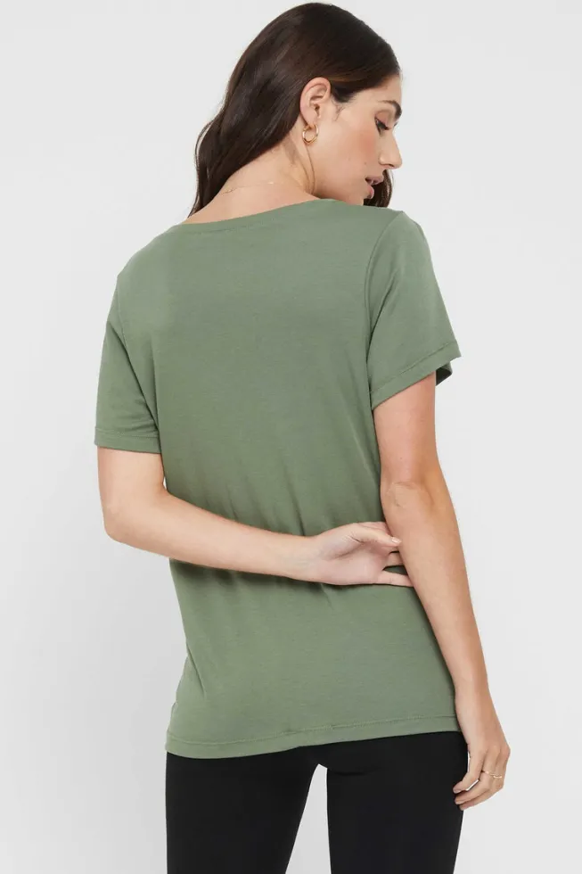 Classic V Neck - Gum Leaf