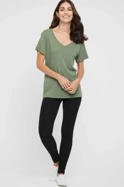 Classic V Neck - Gum Leaf