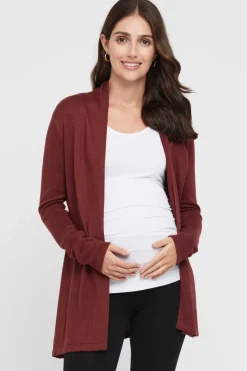 Duster Maternity Jacket - Burnt Brick