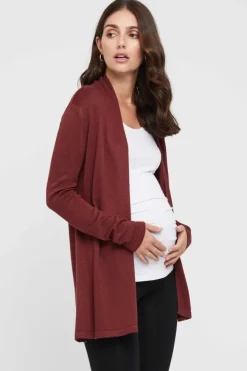 Duster Maternity Jacket - Burnt Brick