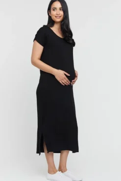 Elsie Maternity Dress - Black