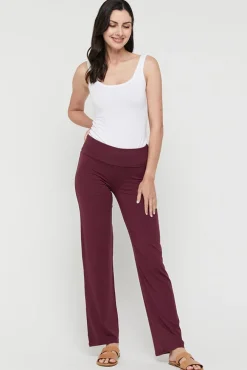 Essential Bamboo Pants - Burgundy