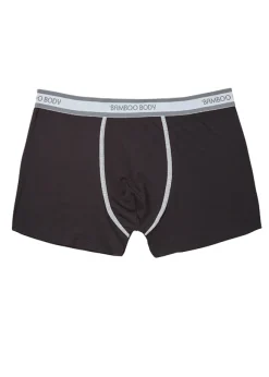 Fitted Bamboo Boxer Short - Black