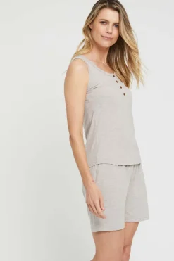 Henley Singlet - Oatmeal