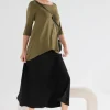 Hi Lo Hem Top - Dark Olive