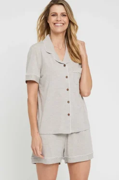 Ladies Pyjama Set - Oatmeal