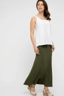 Lana Long Skirt - Dark Olive