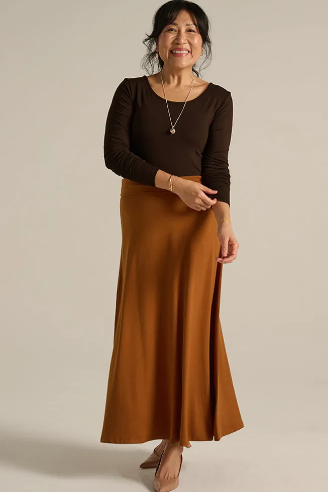 Lana Long Skirt - Ginger