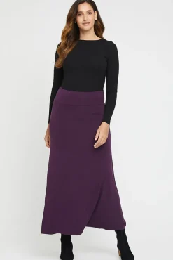 Lana Long Skirt - Plum
