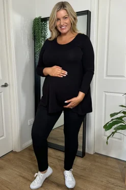 Leanne Maternity Tunic - Black