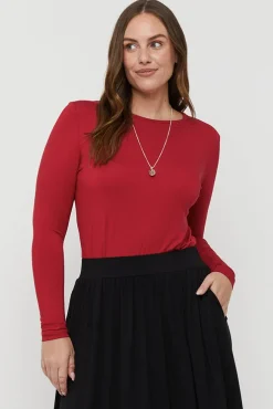 Long Sleeve Crew Neck - True Red