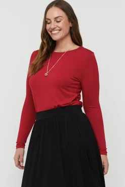 Long Sleeve Crew Neck - True Red