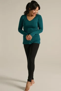 Long Sleeve V Neck - Pine