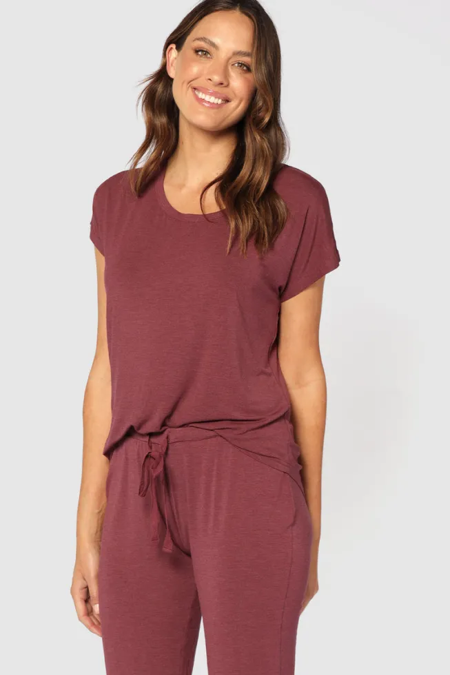 Lounge Tee - Burgundy